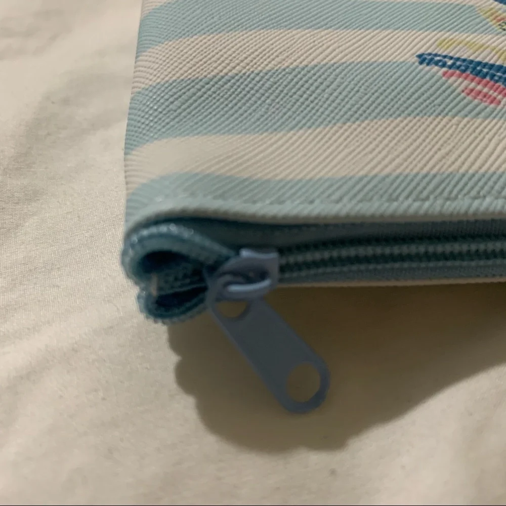 Cinnamoroll Baby Blue and White Striped Zip Pencil Bag